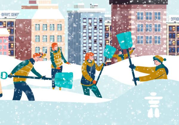 Снігопад у Києві: на вулицях працюють комунальники і техніка