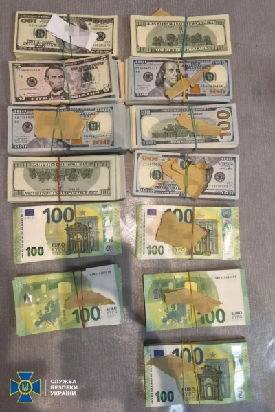 Пачки доларів, євро