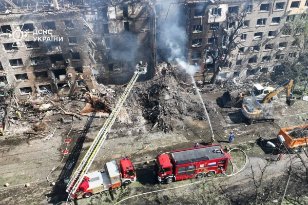 Масштаби руйнувань у Києві після ворожої атаки
