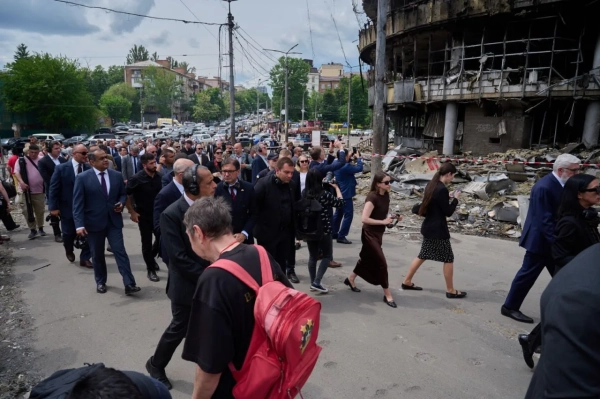 Понад 70 дипломатам показали місце російського удару на Лук'янівці у Києві